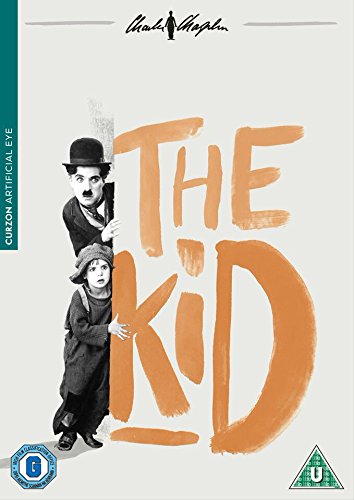 DVD case for "The Kid" with Charlie Chaplin and a young boy on cover.
