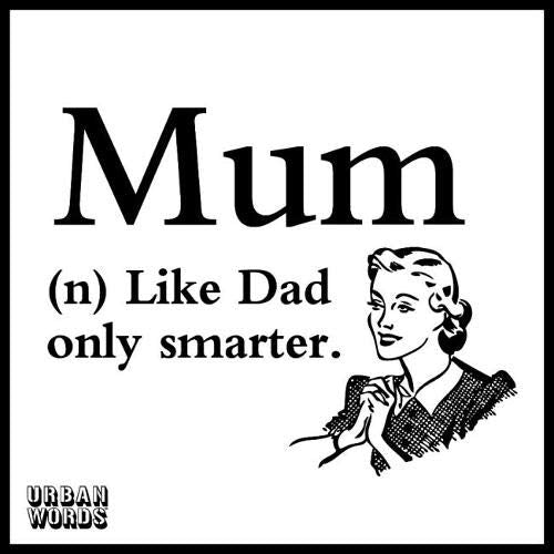 The image depicts a book cover with a simple, black-and-white illustration of a smiling mother.