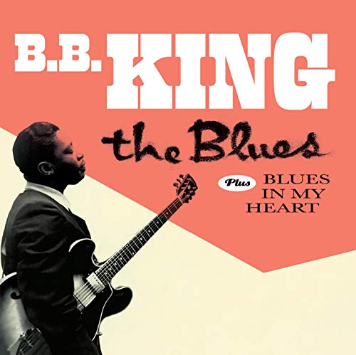 B.B. King album cover featuring a man playing guitar against a red and beige background.