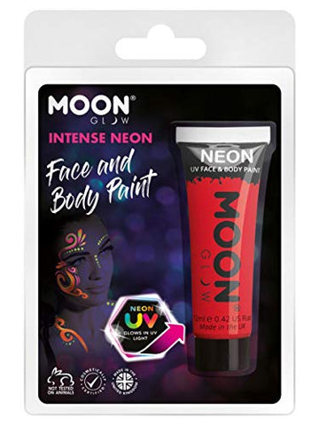Moon Glow Intense Neon UV Face Paint Red