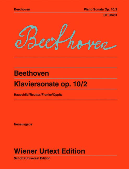 Klaviersonate F-Dur op. 10 No. 2: Edited from the autograph by Peter Hauschild and Jochen Reutter. op. 10/2. piano.