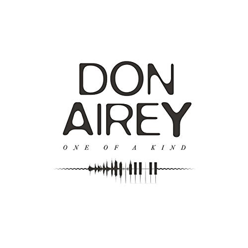 "Album cover with 'Don Airey' in large text and sound wave graphic on white background."