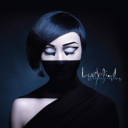"CD album cover featuring a woman with black hair and a black mask."