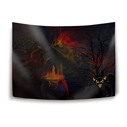 Various Artists - Daawqee Tapestry Wall Hanging, Halloween Black Cat Wall Tapestry with Art Nature Home Decorations for Living Room Bedroom Dorm Decor in 51x60 Inches [CD]