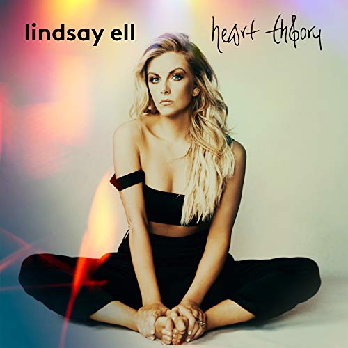 Album cover with Lindsay Ell sitting cross-legged, wearing black, against a multicolored background.