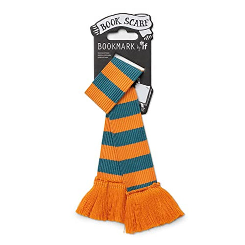 Book Scarf Bookmark - Teal & Orange