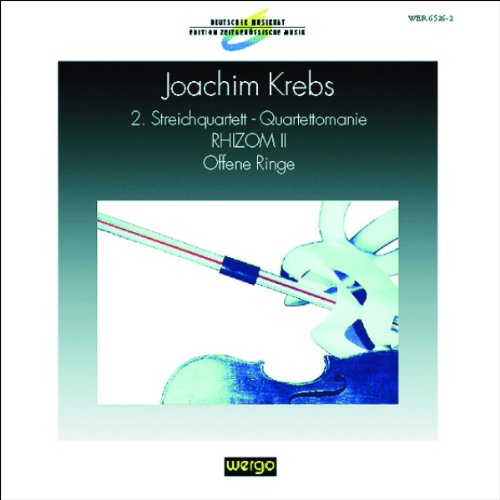 "CD cover with blue-green gradient and abstract violin image, featuring composer's name and title."
