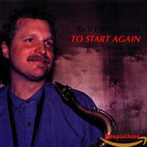 "Album cover featuring a man holding a saxophone, with red title text."