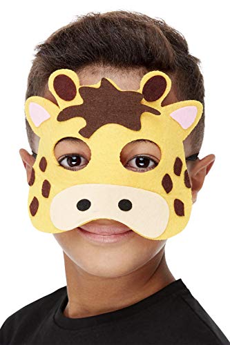 Smiffys 72073 Giraffe Felt Mask, Unisex Children, Orange, One Size