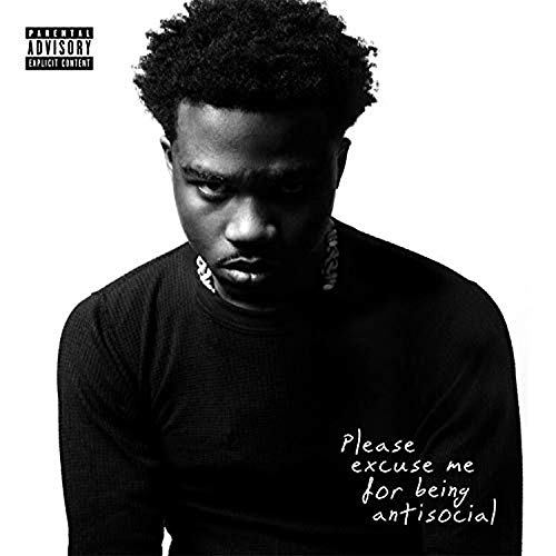 Black and white album cover with a man and "parental advisory" logo.