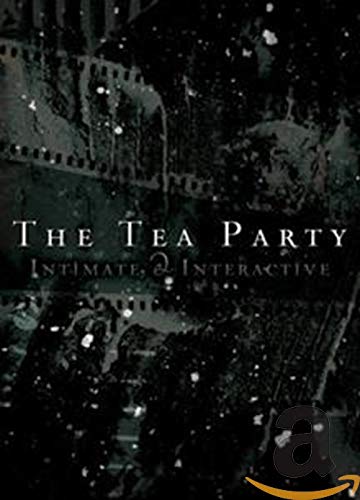 The image shows a dark DVD cover with white text and a logo. Alt text: Dark DVD cover with "The Tea Party" text and Amazon logo.