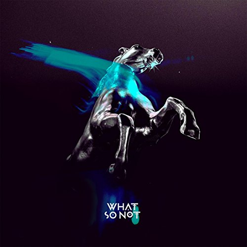 "Album cover featuring a metallic panther sculpture with blue glow and 'What So Not' text."