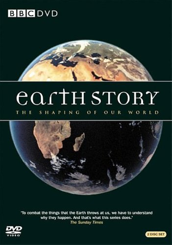 "Image shows a DVD cover for 'Earth Story' with a globe and text on dark green."