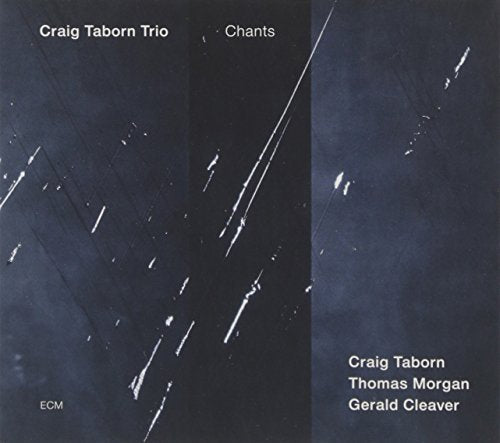 Dark blue album cover with white scratches and text listing the artist and musicians.