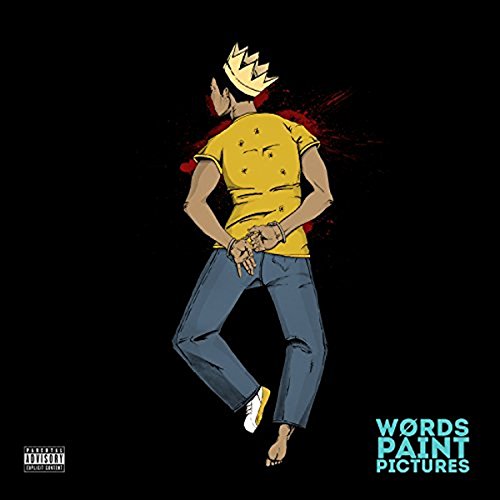 "Album cover art: cartoon man wearing a crown, yellow shirt, and blue jeans."