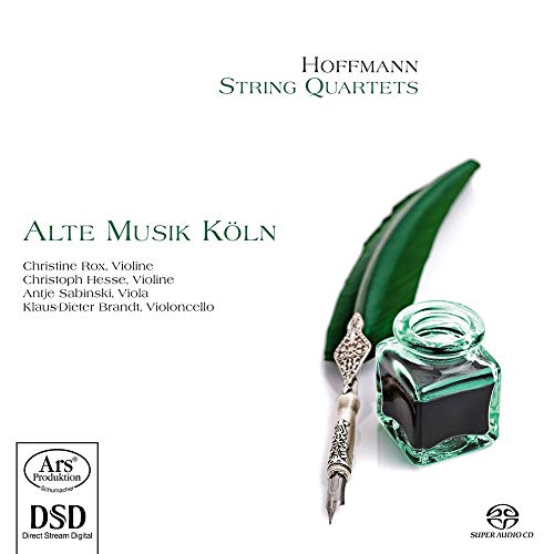 CD cover featuring a green quill pen and inkwell on a white background.