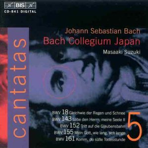 A CD cover featuring a blurry image with "Cantatas 5" written vertically on the left.