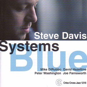 Album cover for "Systems Blue" by Steve Davis, featuring a man's profile and musician names.