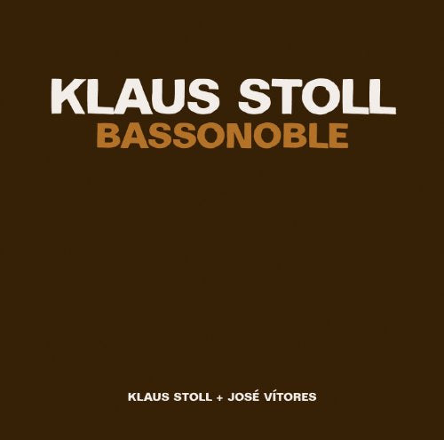 "Klaus Stoll Bassonoble" CD cover with brown background and white and orange text.
