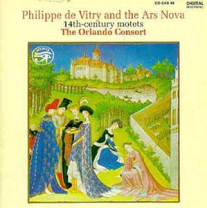 CD cover with medieval illustration of people in a landscape, pale yellow background.