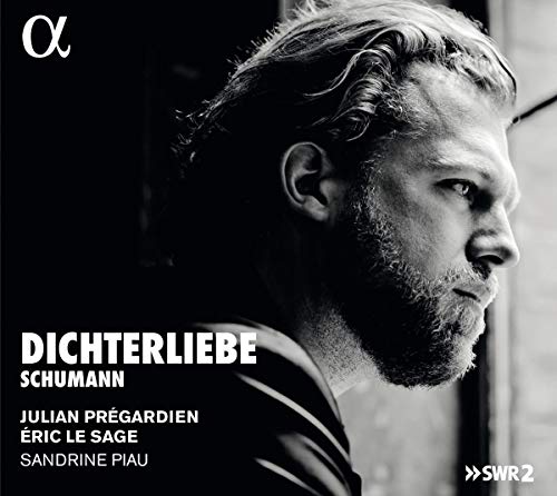Black and white CD cover featuring a man's profile with bold white text.