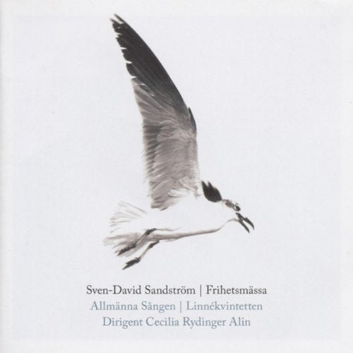 "CD cover featuring a black and white image of a seagull in flight."