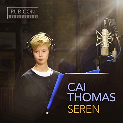A CD cover featuring a person recording in a studio, with text "Cai Thomas Seren".