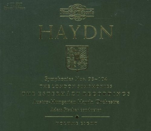 Dark green CD cover with gold embossed text and crest, featuring Haydn's name prominently.