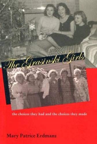 "Book cover with two black-and-white photos of women and red background."