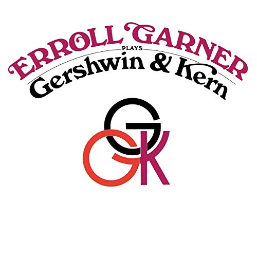"Album cover with 'Erroll Garner Plays Gershwin & Kern' text and intertwined 'G' and 'K' logo."