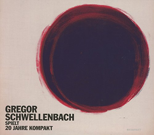 A CD cover featuring a black circle with a red border on a beige background.