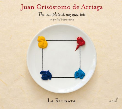 Album cover with a white plate and four colored wax seals on a beige background.