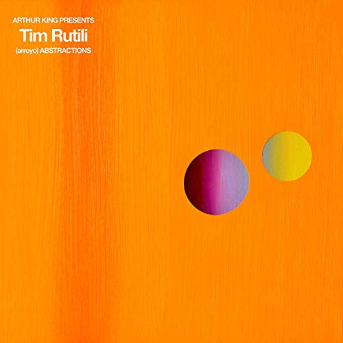 Orange vinyl record cover with two colored circles and white text in the top left.