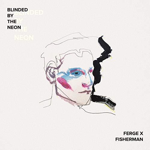 Album cover with abstract drawing of a person's face on a white background.