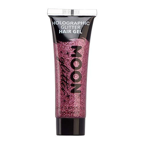 Holographic Glitter Hair Gel by Moon Glitter - 20ml - Pink