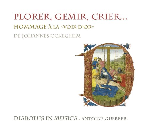 "CD cover with medieval illustration of a man on a swing, surrounded by people."