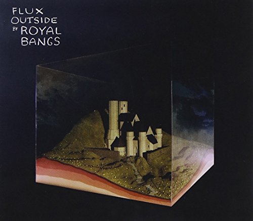 "CD cover featuring a 3D castle model in a glass cube on a black background."