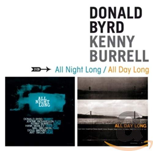 "Album cover featuring 'All Night Long' and 'All Day Long' by Donald Byrd and Kenny Burrell."