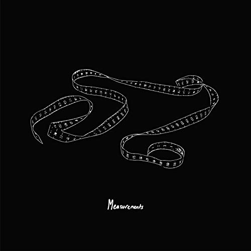 A black album cover with a white measuring tape and the word "Measurements" written below.