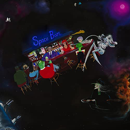 CD cover art: a space bar scene with figures in a nebula.