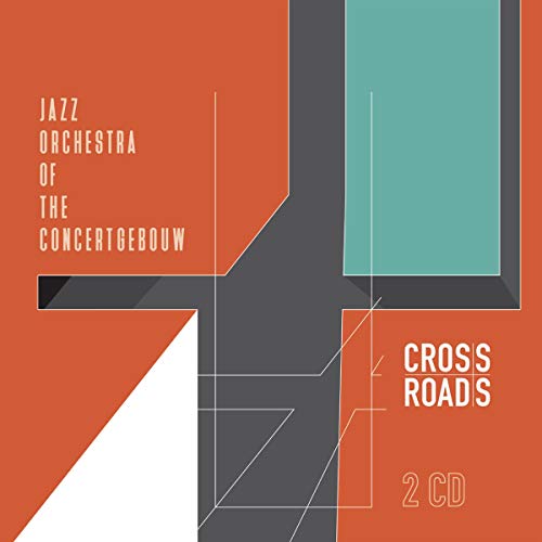 "CD cover art with orange, gray, and teal geometric shapes and white text."