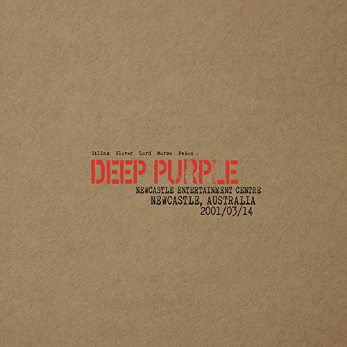 Brown CD cover with "Deep Purple" in red and concert details.