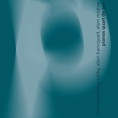The image is a teal-colored album cover with text on the right side. For accessibility purposes, a suitable alt text could be: "Teal album cover with vertical text listing the artists."