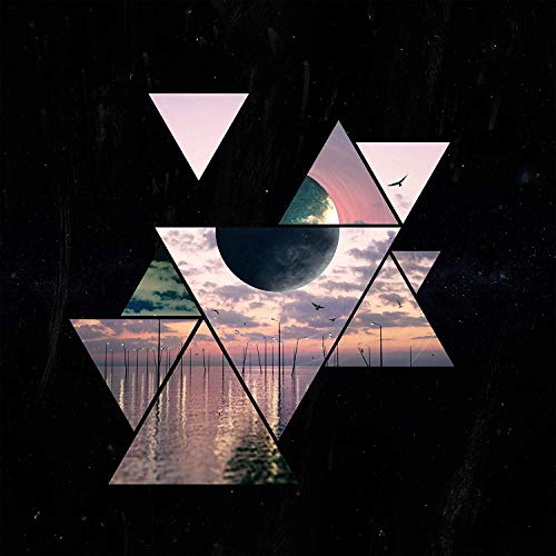 A CD cover featuring a geometric, star-like shape with various natural images inside.