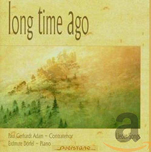 A CD cover with a watercolor landscape and the title "long time ago" in brown text.