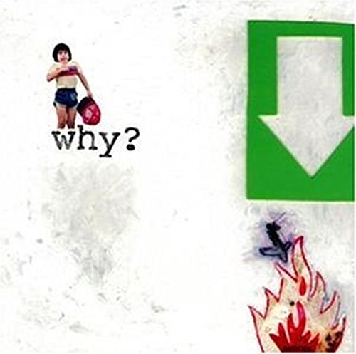 A CD cover with a child, green arrow, and flames on a white background.