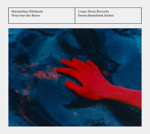 "Album cover with a red hand on a blue background, artist and title displayed."