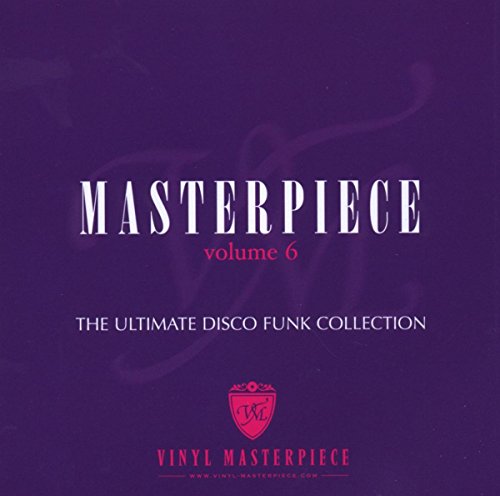 Purple album cover with "Masterpiece, Volume 6" and "Disco Funk Collection" text.
