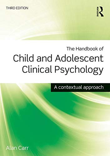 The image is a green book cover with the title "Child and Adolescent Clinical Psychology".