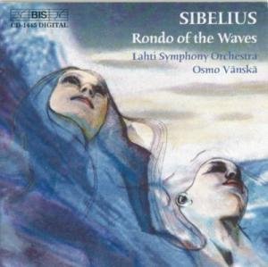 CD cover with abstract blue figures and Sibelius' "Rondo of the Waves" text.